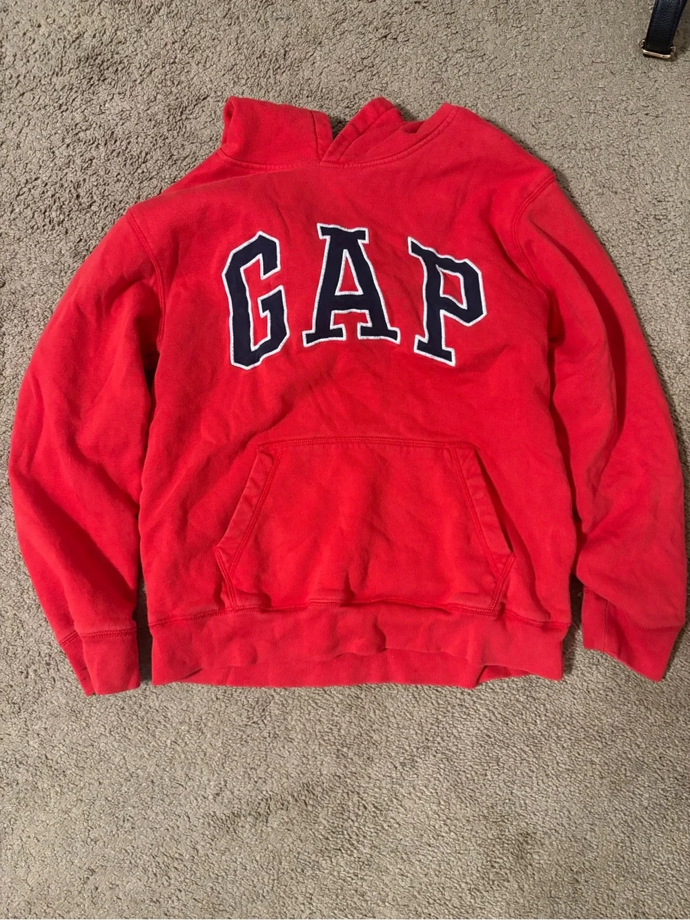 GAP Red Crewneck Sweatshirt with Navy Logo
